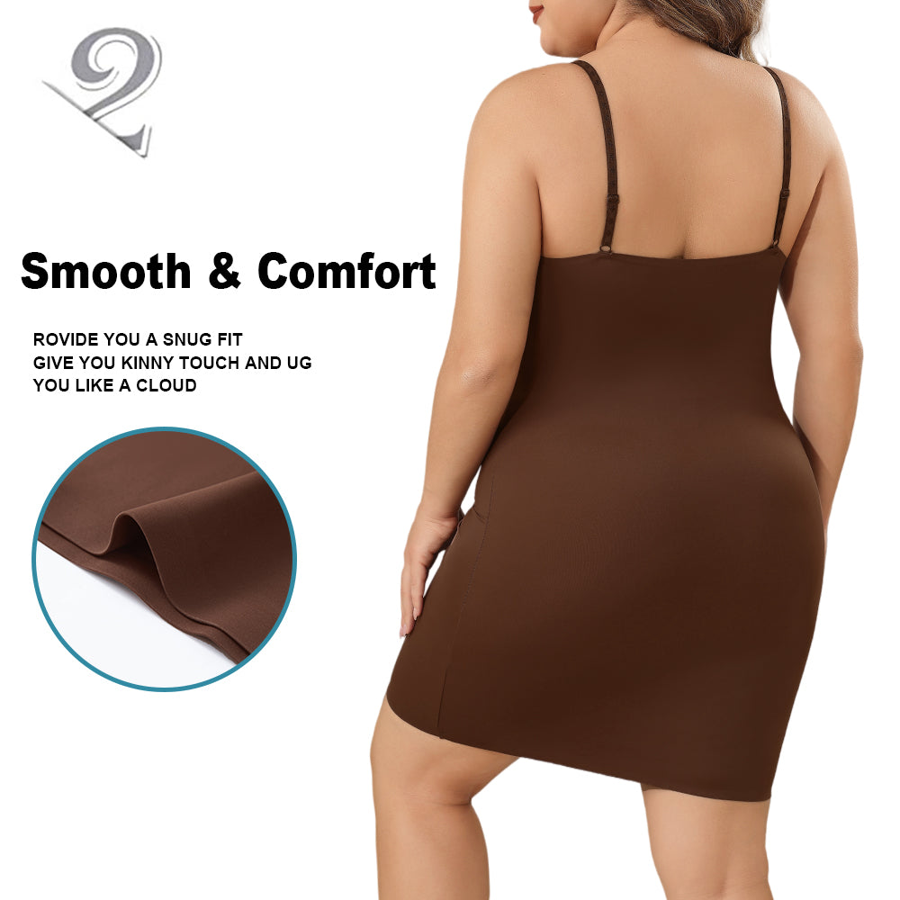 Wholesale 1342 Women's Invisible Round Neck Long Slip