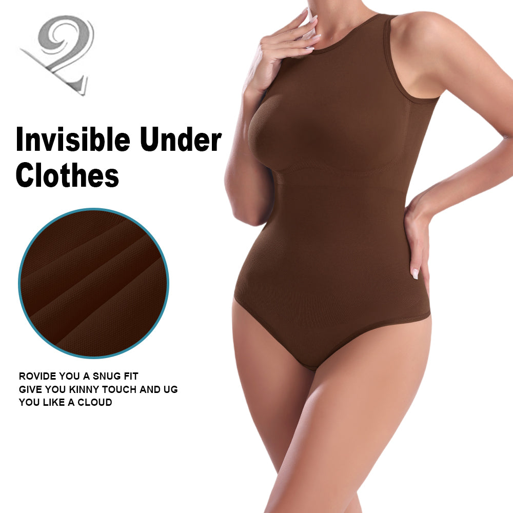 Wholesale A1006 Women's Seamless Shapewear Turtle Neck Bodysuit Thong