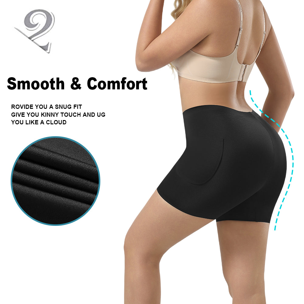 Großhandel 1360P Unsichtbare Damen-Boyshorts mit mittlerer Bundhöhe und Tasche