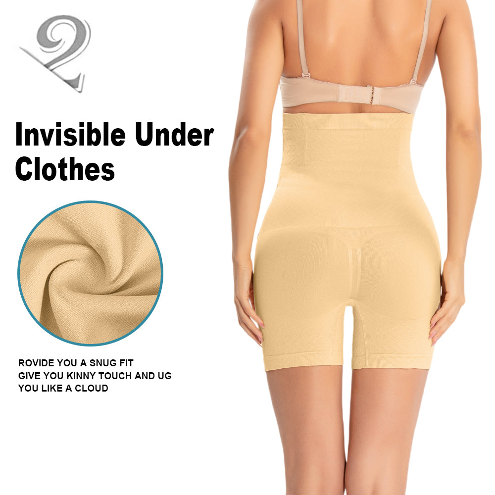 Wholesale 676 Women's Seamless Shapewear High Waist Boyshort with Adjusted Compression
