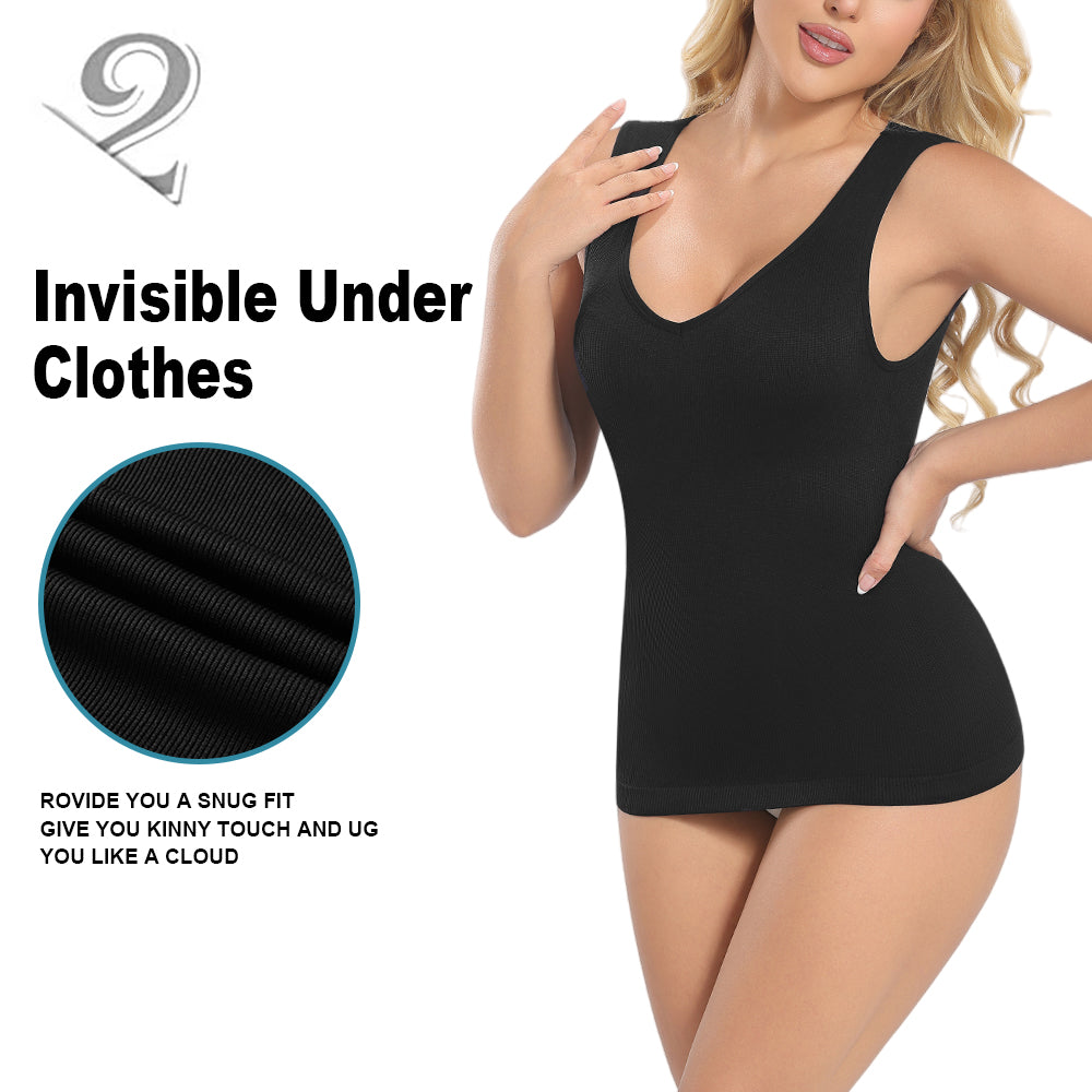 Wholesale A1024  Women's Seamless Shapewear Ribbed High Back Tank Tops