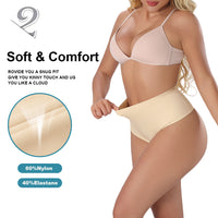 Wholesale 3173 Women's Invisible Double Layers Shapewear Mid Waist Thong