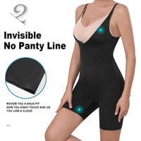 Großhandel 31067 Unsichtbarer figurformender Bodysuit-Shorts für Damen mit offener Brust