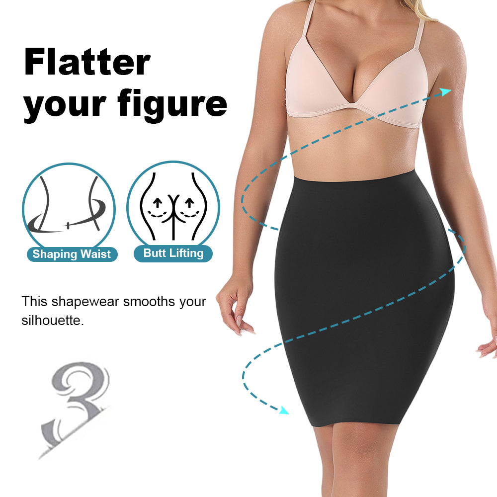 Großhandel 3364 Damen unsichtbare Shapewear-Halbunterröcke mit doppelter Schicht