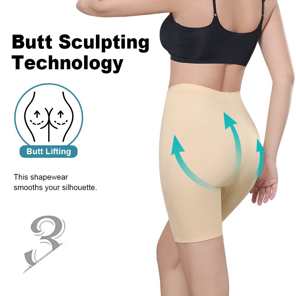 Großhandel 1362 Damen unsichtbare Shorts mit mittlerer Taille und halbem Oberschenkel