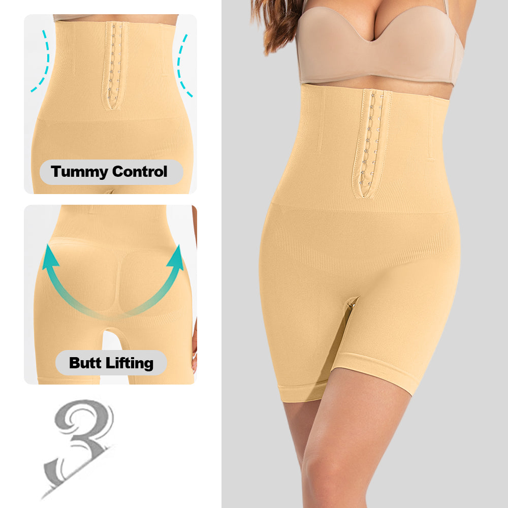 Großhandel 1672 Nahtlose Shapewear für Damen, High Waist Short mit verstellbarer Kompression