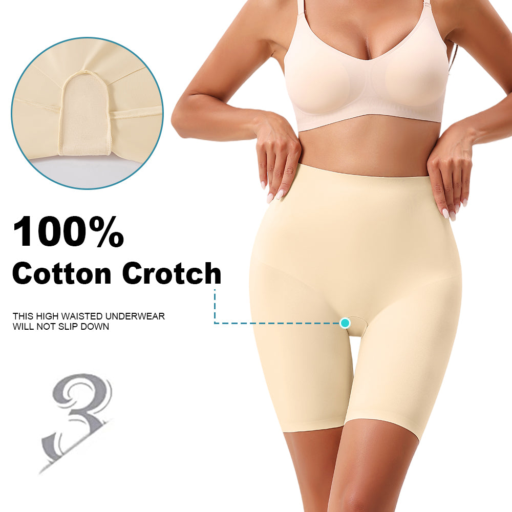 Wholesale 3360 Women's Invisible Double Layers Shapewear Mid Waist Shorts