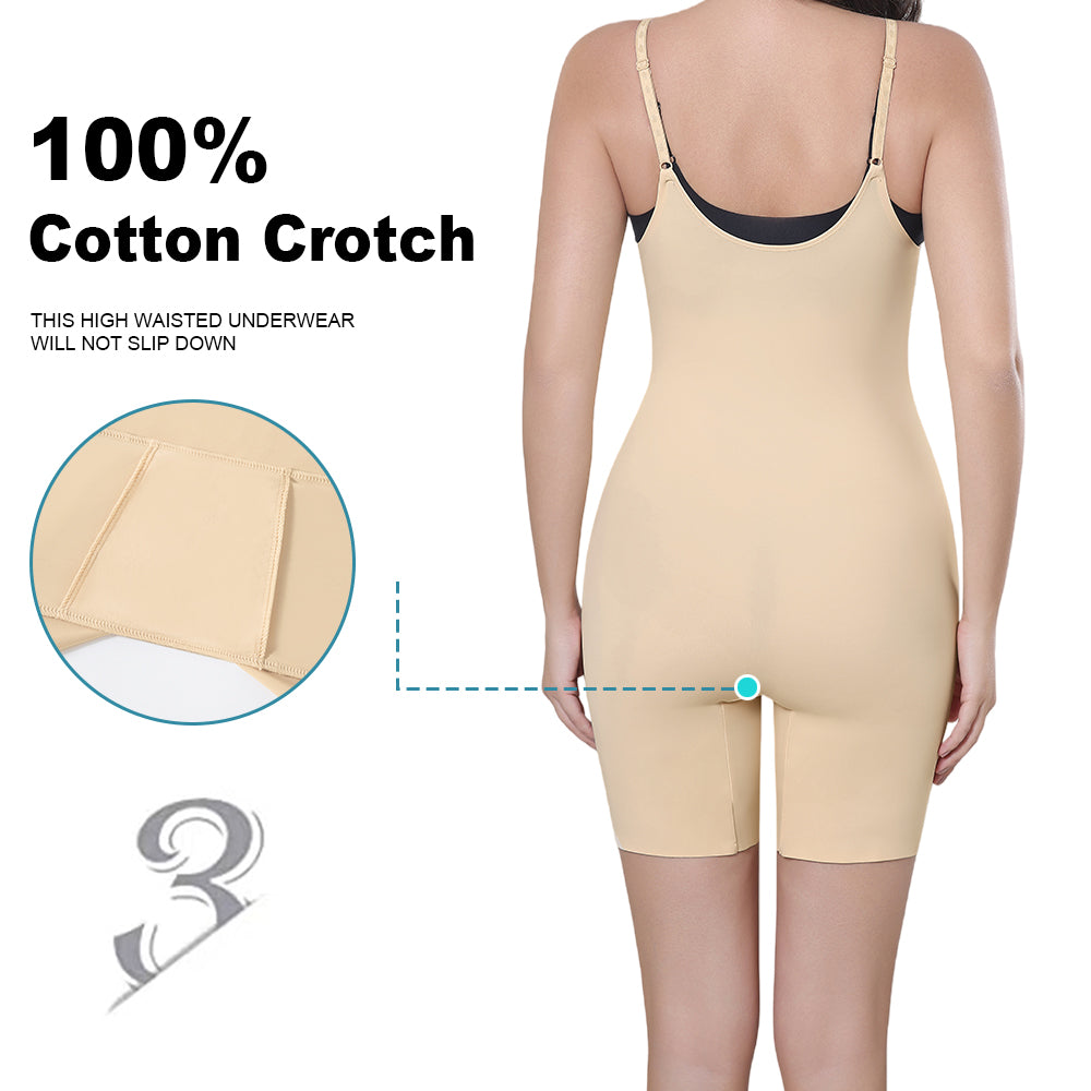 Großhandel 31067 Unsichtbarer figurformender Bodysuit-Shorts für Damen mit offener Brust
