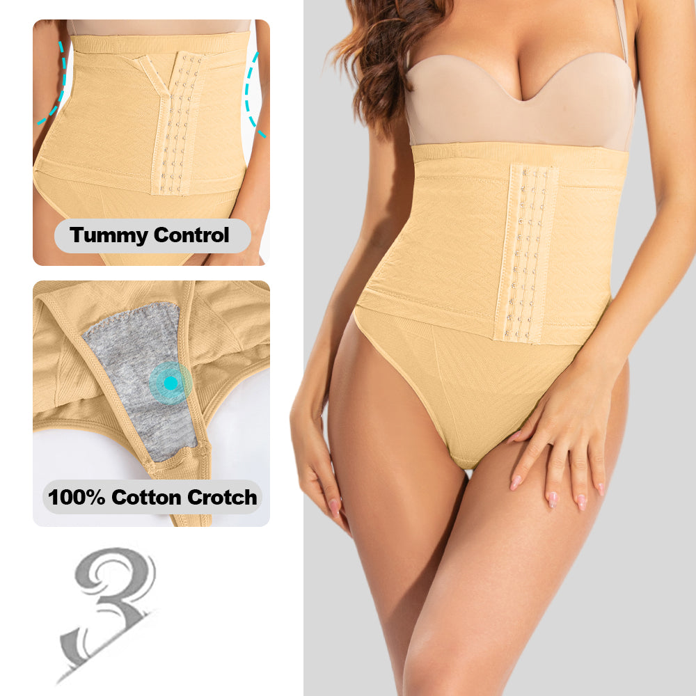 Wholesale 6751 Women's Seamless Shapewear High Waist Thong with Adjusted Compression