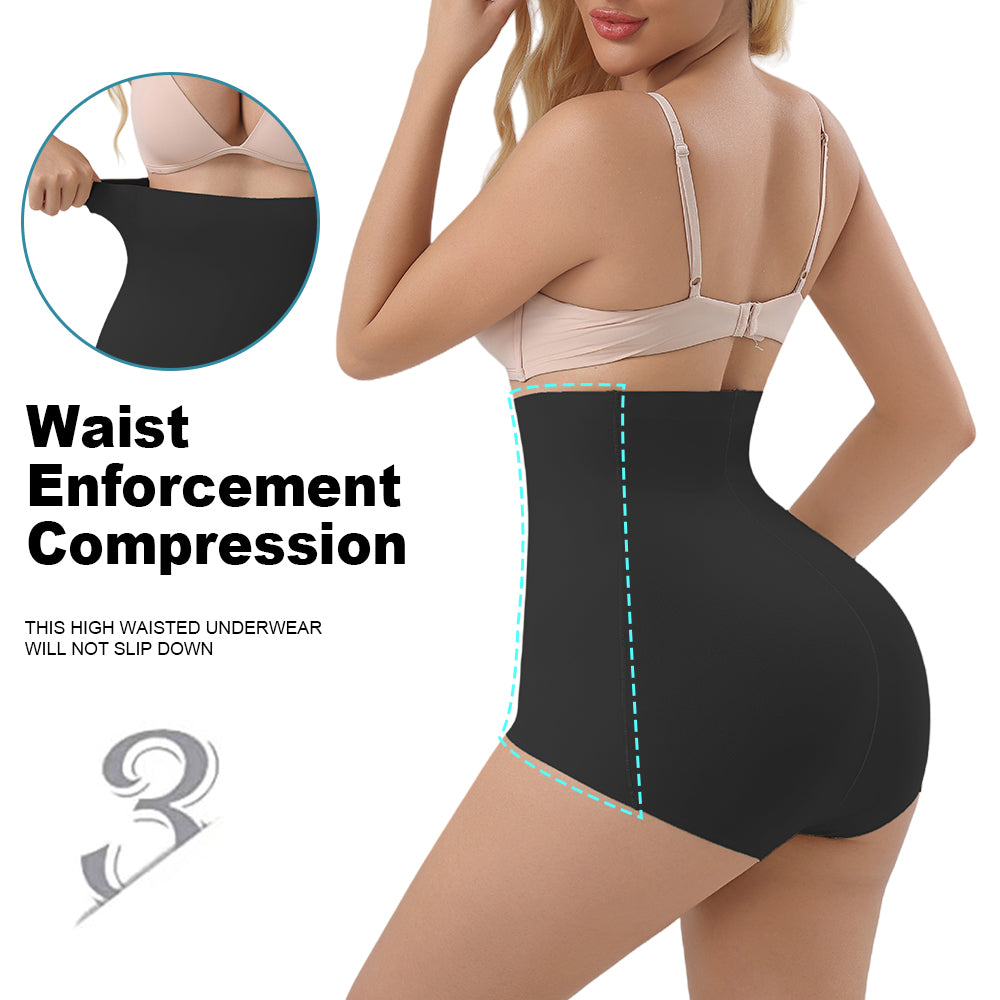 Wholesale 3370 Women's Invisible Double Layers Shapewear High Waist Brief