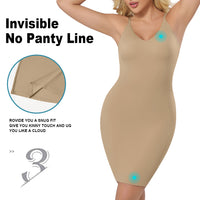 Großhandel 1343 Damen Unsichtbares V-Ausschnitt langes Unterkleid