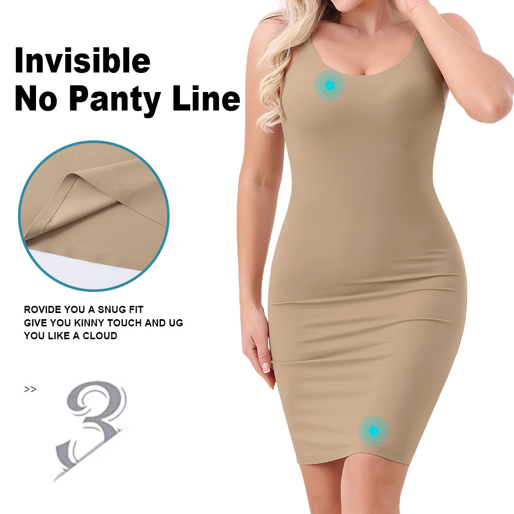 Wholesale 1342 Women's Invisible Round Neck Long Slip