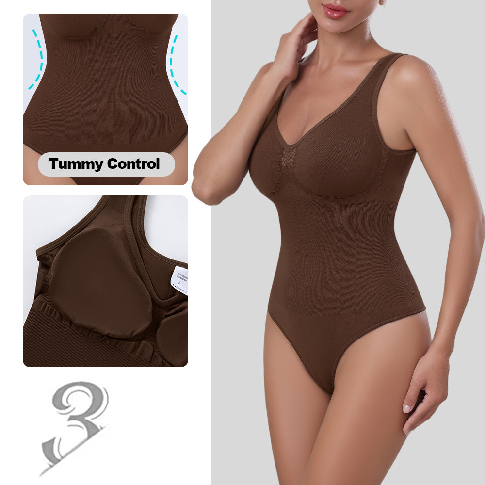 Wholesale A1019  Women's Seamless Shapewear Wide Straps Bodysuit Thong