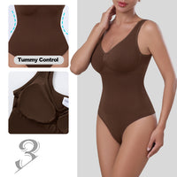 Wholesale A1019  Women's Seamless Shapewear Wide Straps Bodysuit Thong