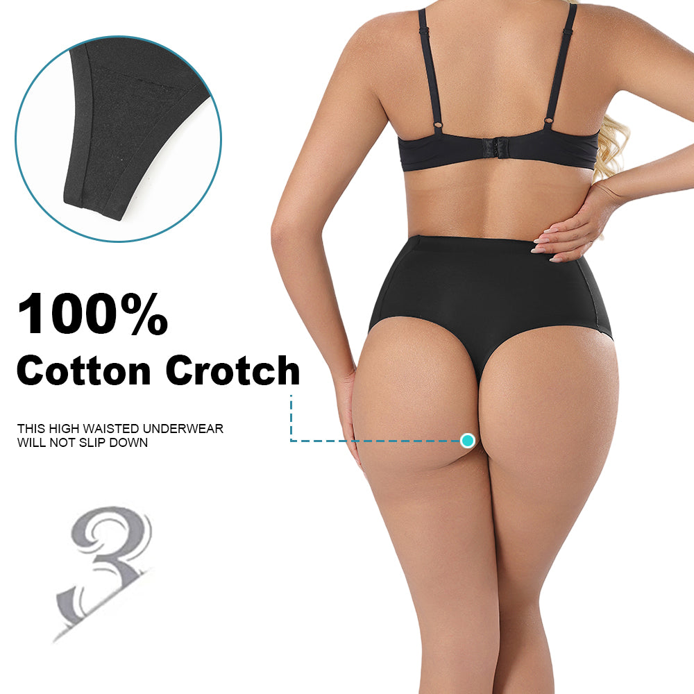 Wholesale 3173 Women's Invisible Double Layers Shapewear Mid Waist Thong