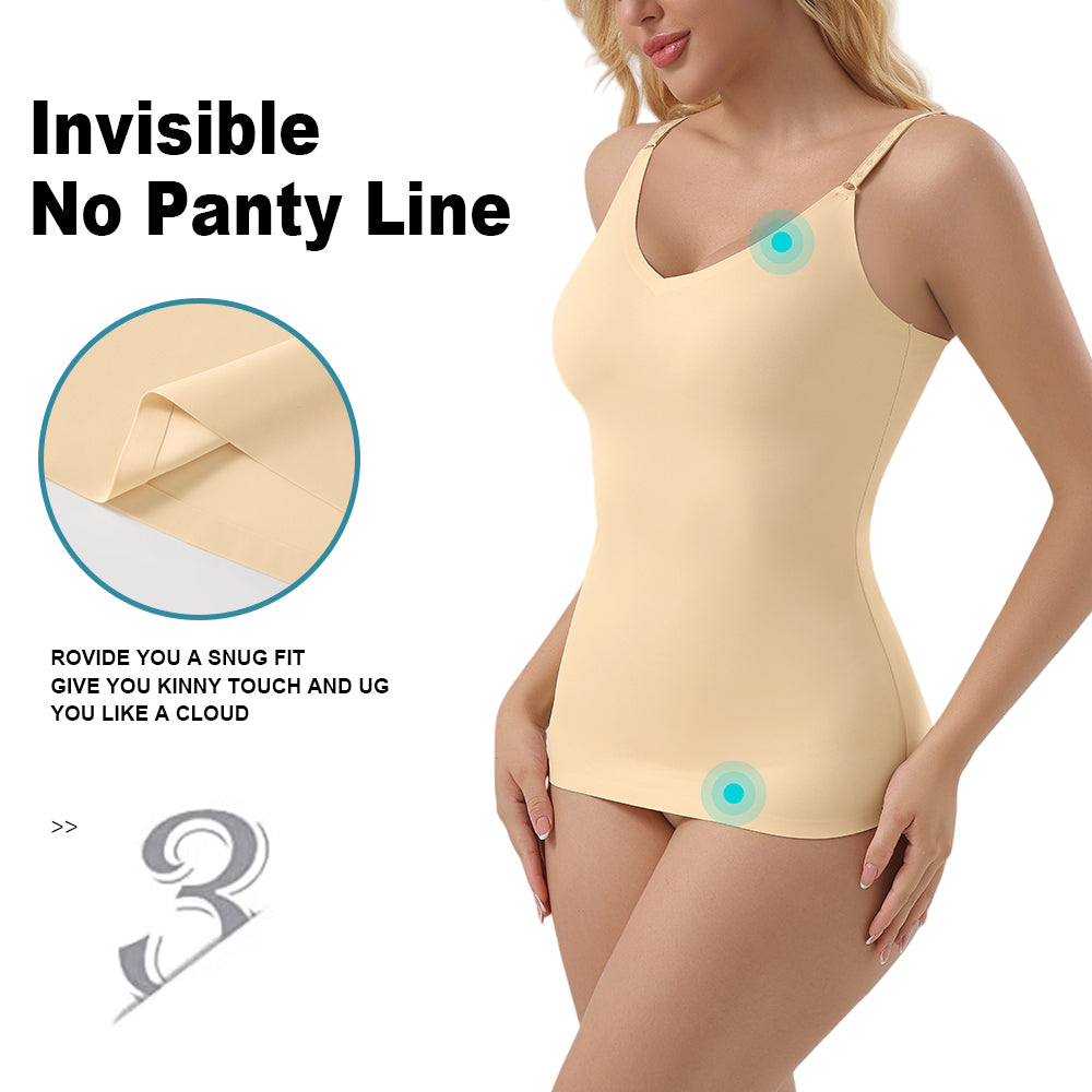 Großhandel 1344 Unsichtbares Damen-V-Neck-Trägertop