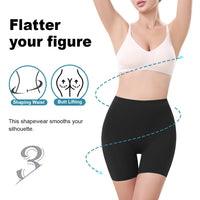 Wholesale 3362 Women's Invisible Double Layers Shapewear Mid Waist Boyshort