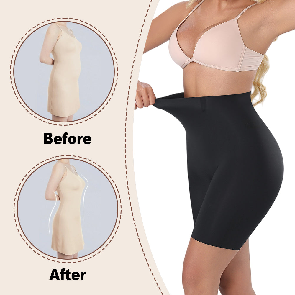 Wholesale 3361 Women's Invisible Double Layers Shapewear High Waist Shorts