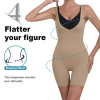 Großhandel 31067 Unsichtbarer figurformender Bodysuit-Shorts für Damen mit offener Brust