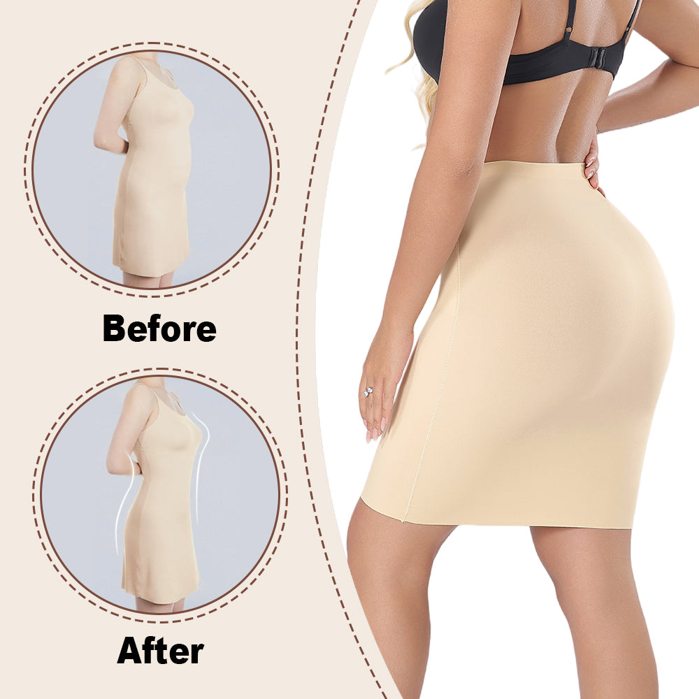 Großhandel 3364 Damen unsichtbare Shapewear-Halbunterröcke mit doppelter Schicht