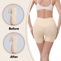 Wholesale 3362 Women's Invisible Double Layers Shapewear Mid Waist Boyshort
