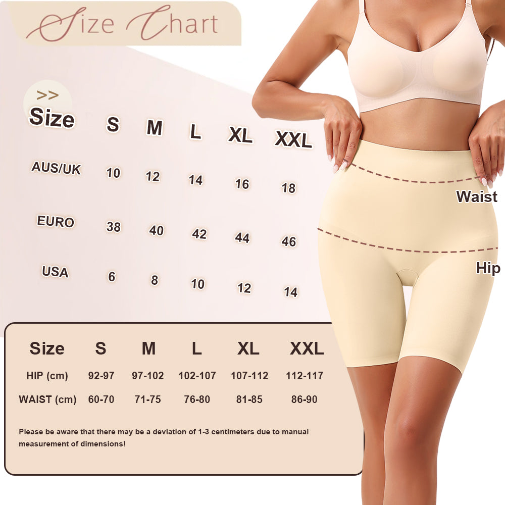Wholesale 3360 Women's Invisible Double Layers Shapewear Mid Waist Shorts