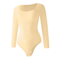 Wholesale A1014  Women's Seamless Shapewear Bodysuit Thong with Long sleeve