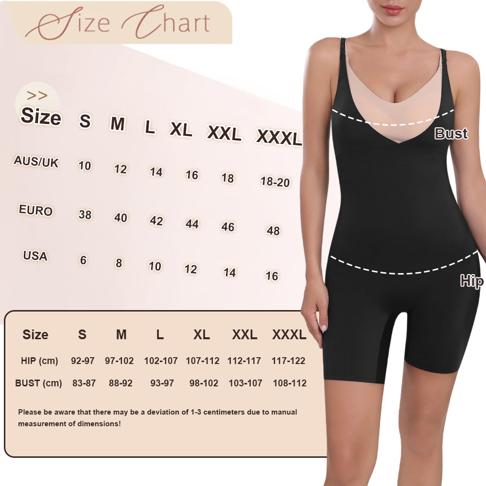 Großhandel 31067 Unsichtbarer figurformender Bodysuit-Shorts für Damen mit offener Brust