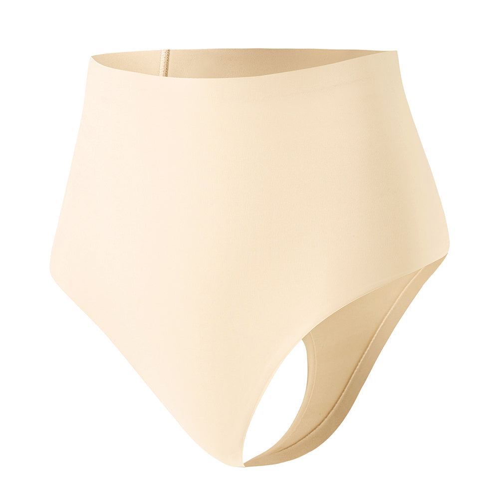 Wholesale 3173 Women's Invisible Double Layers Shapewear Mid Waist Thong