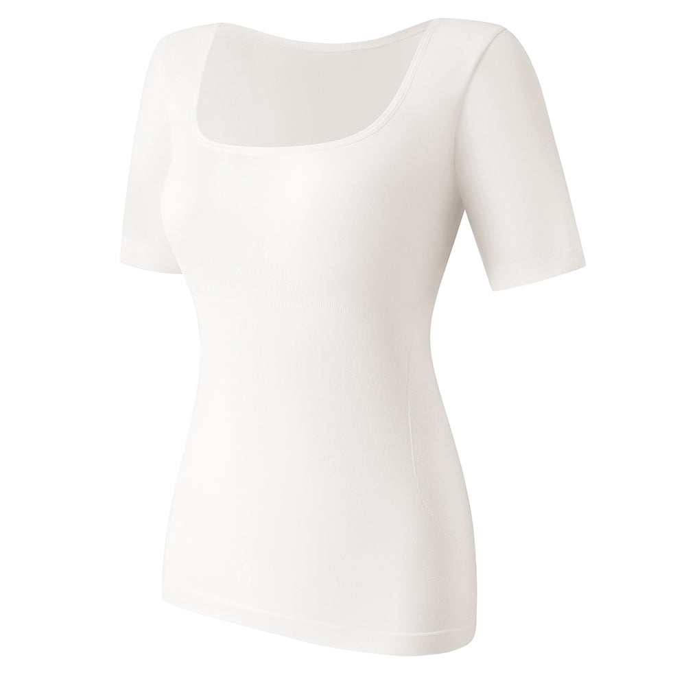 Großhandel A1028 Nahtlose Damen-Shapewear Kurzarm-Oberteile