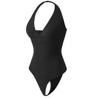 Wholesale A1021  Women's Seamless Shapewear Halter Neck Bodysuit Thong